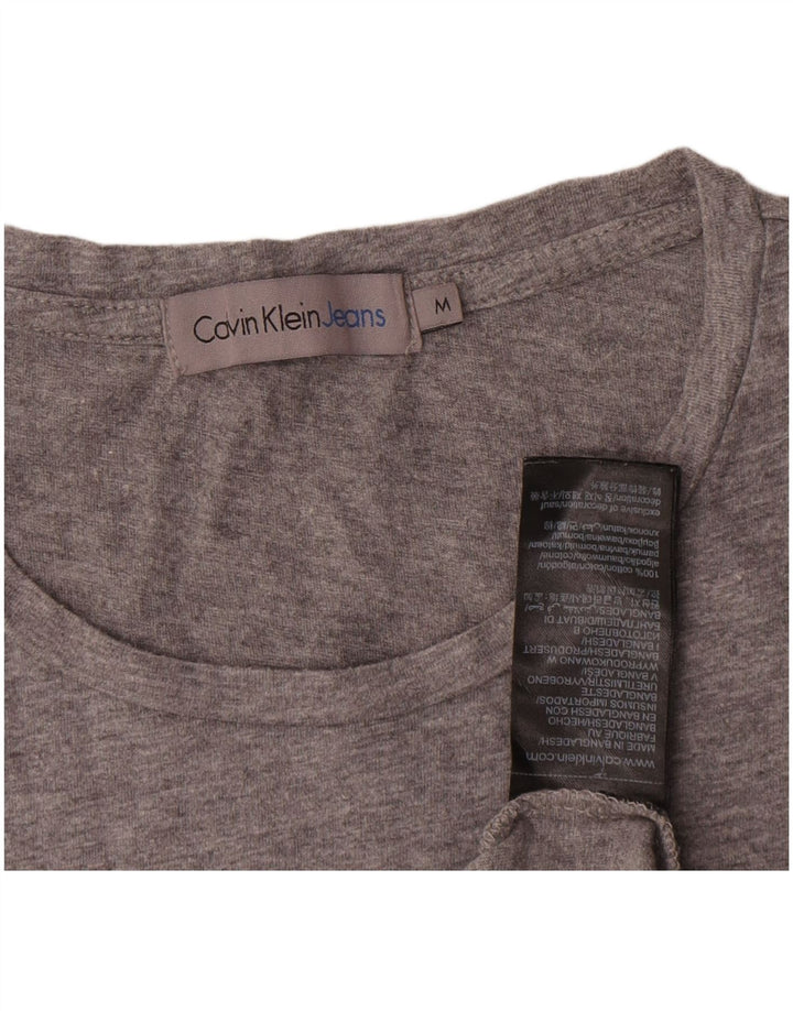 T-shirt da uomo Calvin Klein Jeans Top in cotone grigio medio