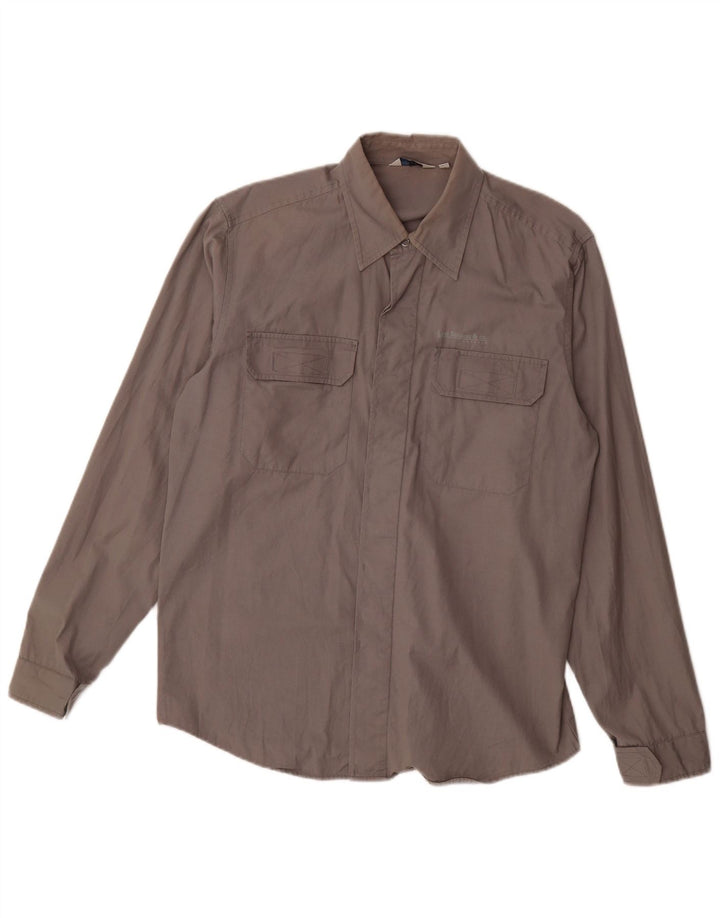 LEVI'S Mens Military Shirt Large Grey Cotton