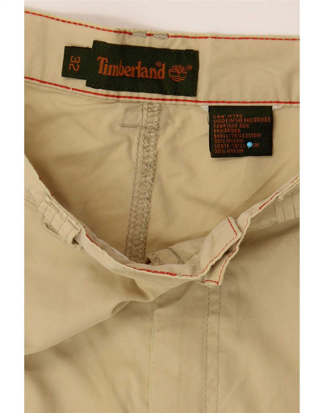 Pantaloncini cargo da uomo Timberland W32 cotone beige medio