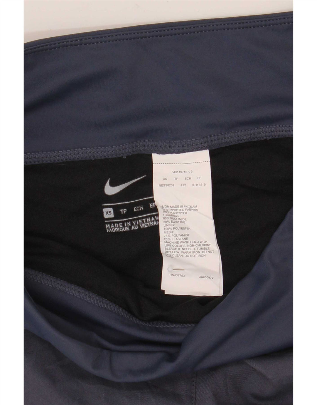 Pantaloncini sportivi Nike da donna UK 6 XS blu navy in poliammide