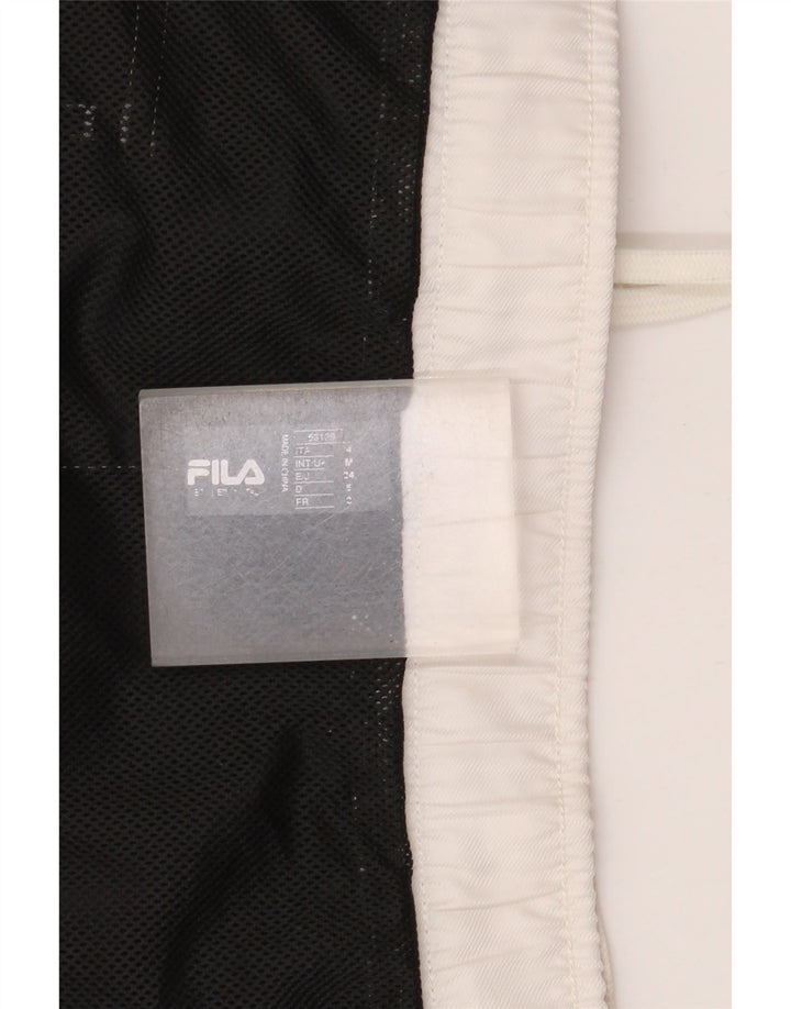 Pantaloncini da bagno grafici da uomo Fila color block medio nero