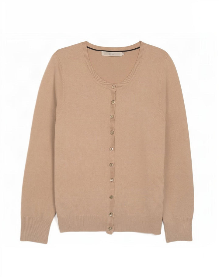 Maglione cardigan da donna John Lewis UK 12 Viscosa beige medio
