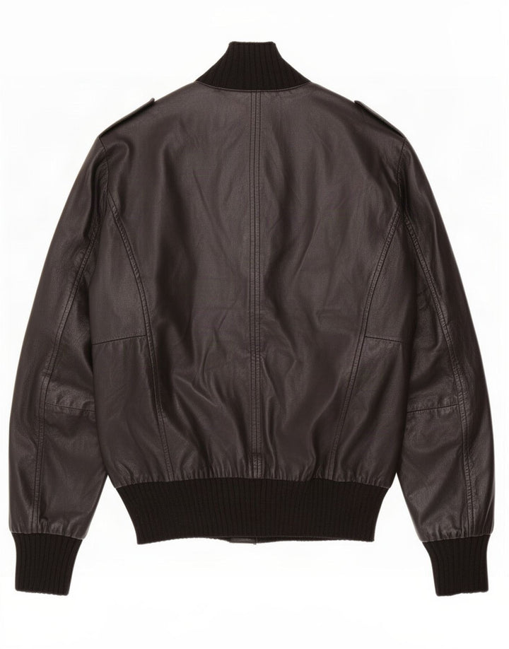 Giacca in pelle militare da uomo Squero UK 36 piccola nera
