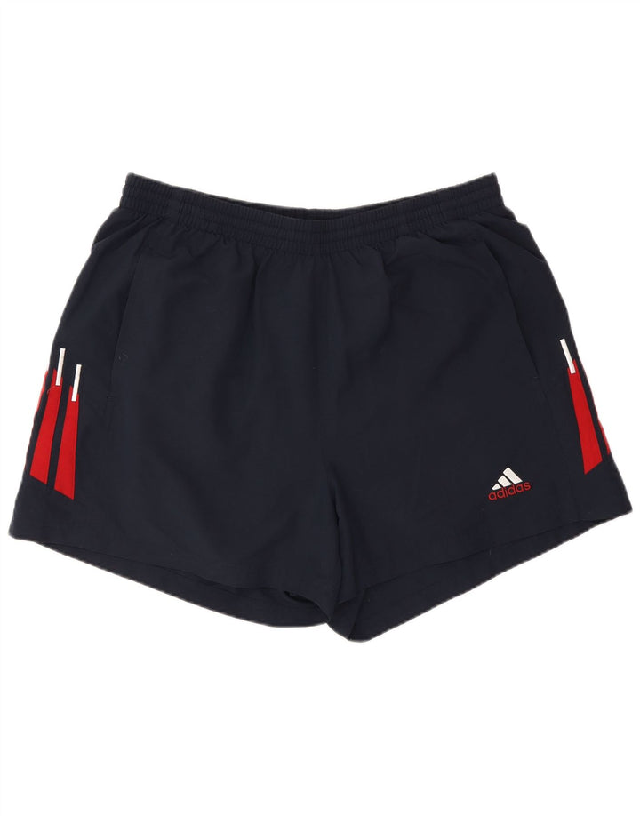 Pantaloncini sportivi Adidas da uomo XL blu navy in poliestere color block