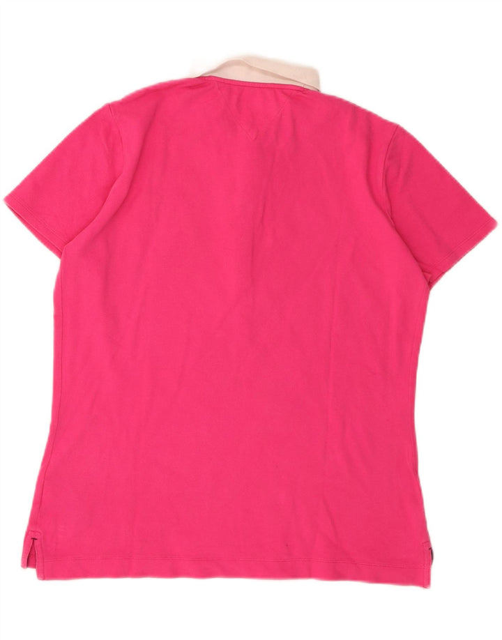 Polo da donna Tommy Hilfiger UK 14 grande cotone rosa