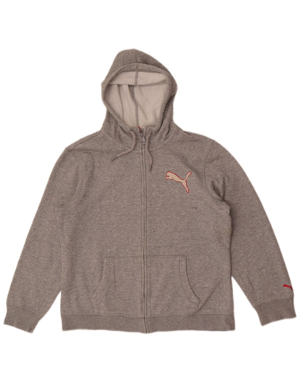 Felpa con cappuccio e zip da donna Puma UK 16 Large Grigio