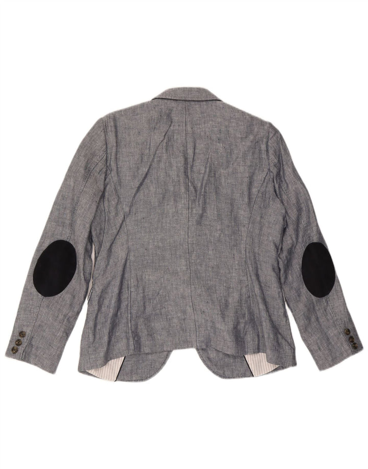 Giacca blazer da donna a 2 bottoni Gant UK 16 grande lino grigio