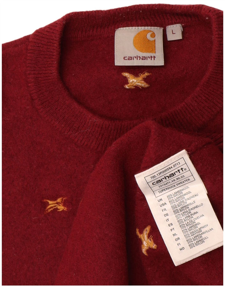 Maglione girocollo da donna con motivo astratto Carhartt UK 14 grande rosso