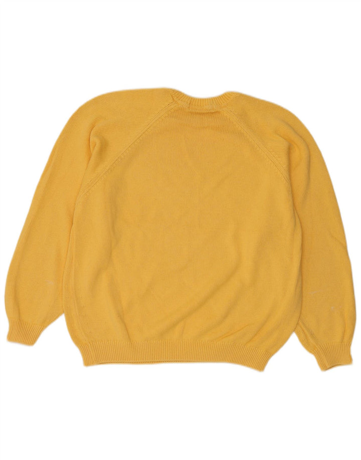 Maglione maglione girocollo da donna Marks & Spencer UK 14 giallo medio