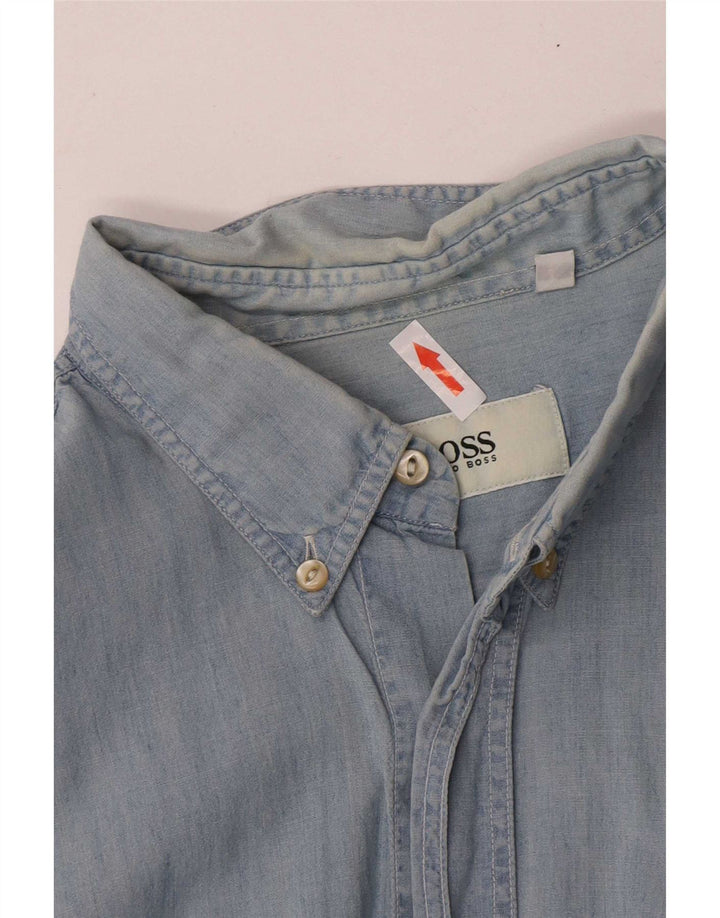 Camicia da uomo Hugo Boss grande blu