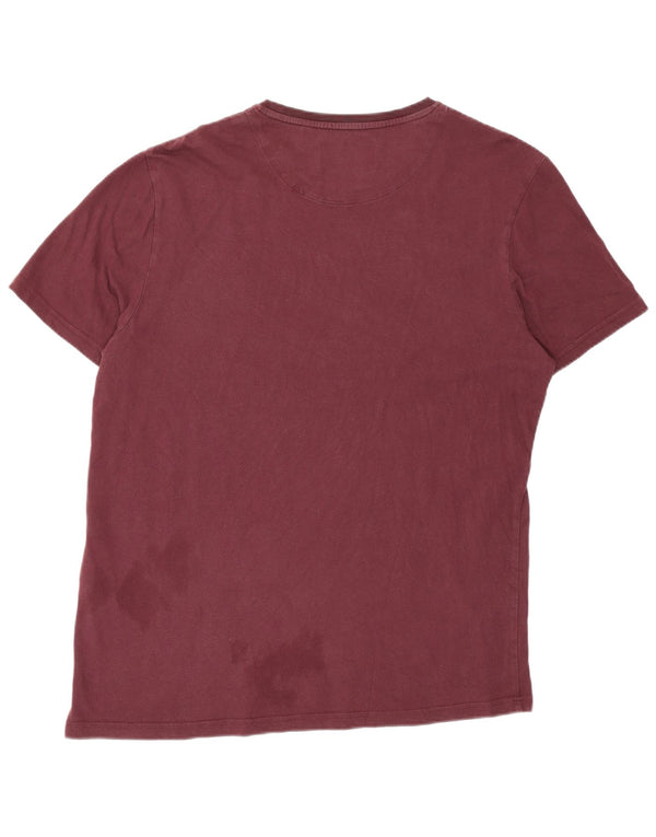 T-shirt da uomo Lyle & Scott Top XL in cotone bordeaux