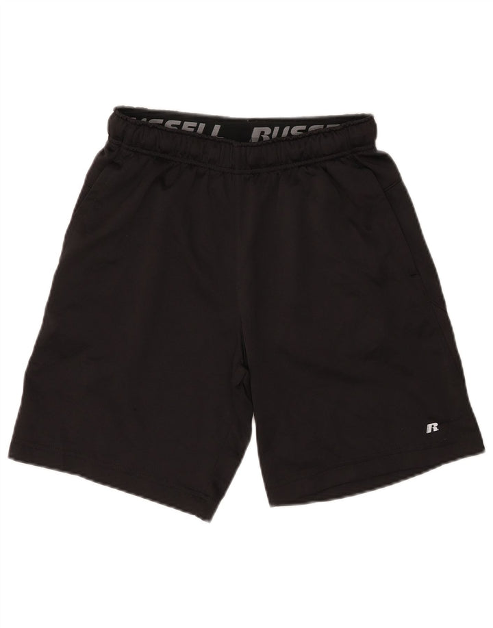 RUSSELL ATHLETIC Pantaloncini sportivi Dri-Power da uomo piccoli in poliestere nero