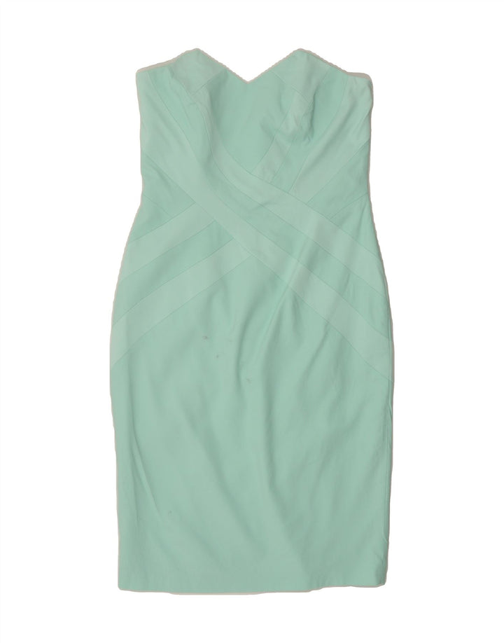 COAST Womens Oversized Strapless Dress UK 12 Medium Turquoise Acetate Vintage Coast and Second-Hand Coast from Messina Hembry 