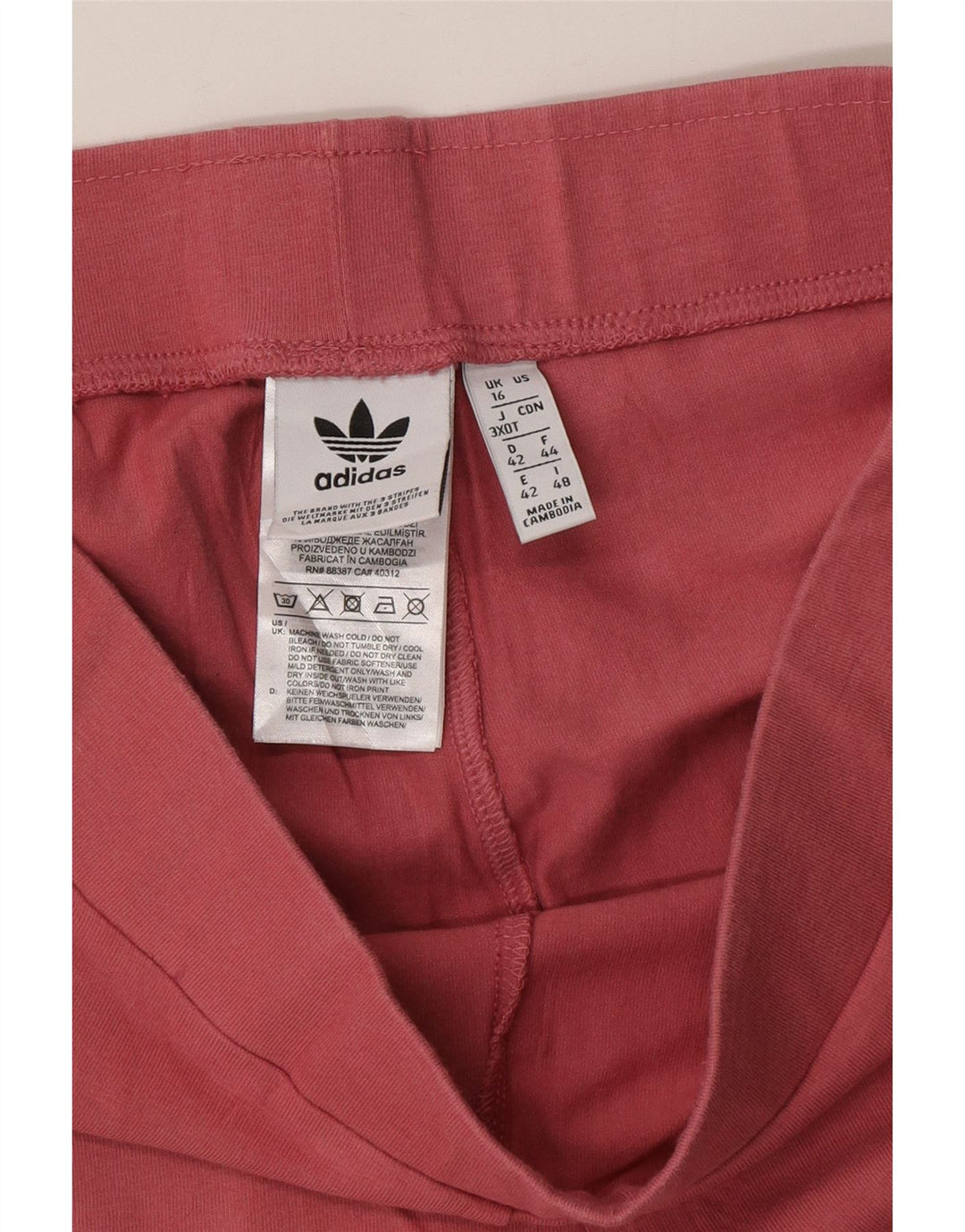 Leggings da donna ADIDAS UK 16 grande cotone rosa