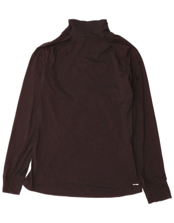 Top della tuta pullover Adidas Climalite da donna UK 16/18 Large Nero