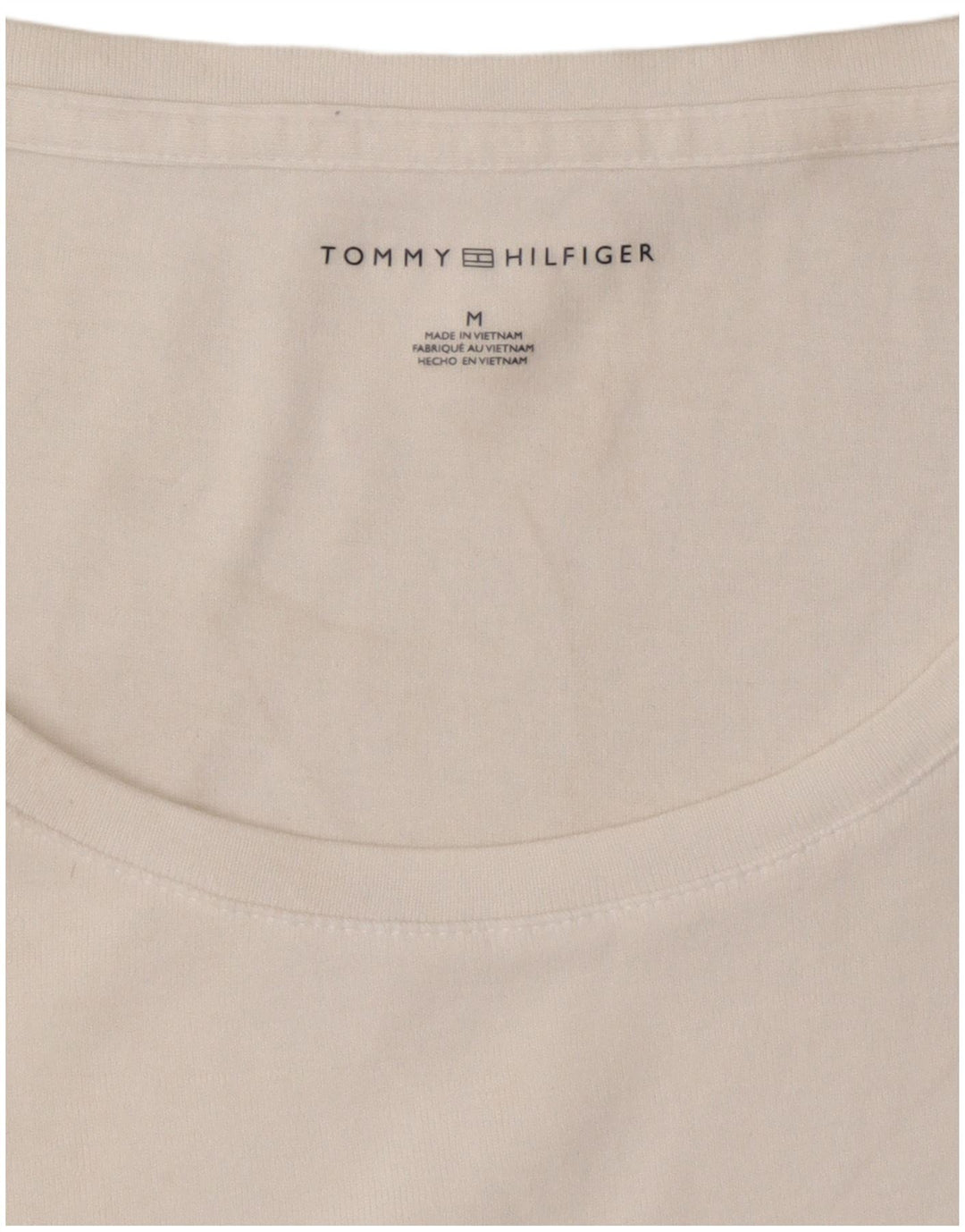 TOMMY HILFIGER Womens Top Long Sleeve UK 14 Medium White