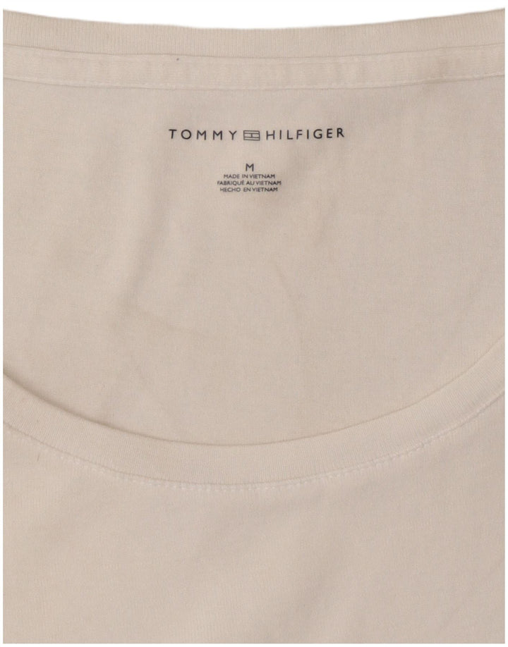 TOMMY HILFIGER Womens Top Long Sleeve UK 14 Medium White