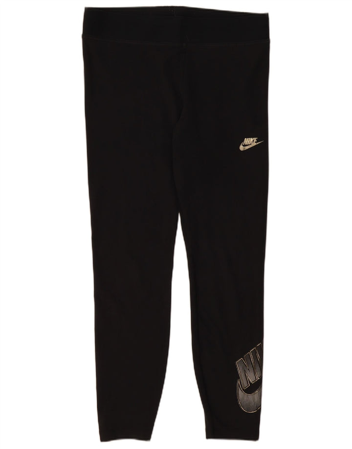 Leggings grafici da donna NIKE UK 18 XL cotone nero
