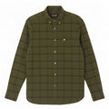 Lyle & Scott Camicia in flanella da uomo in cotone scozzese medio kaki