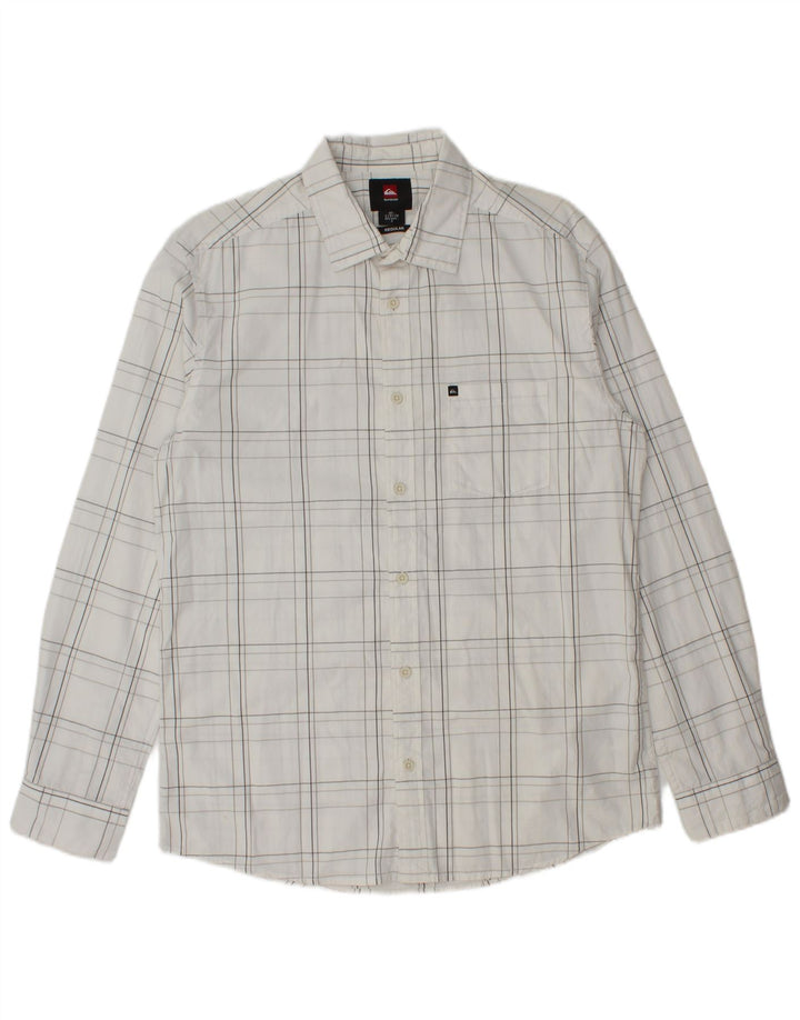 Camicia da uomo Quiksilver piccola in cotone a quadri bianchi