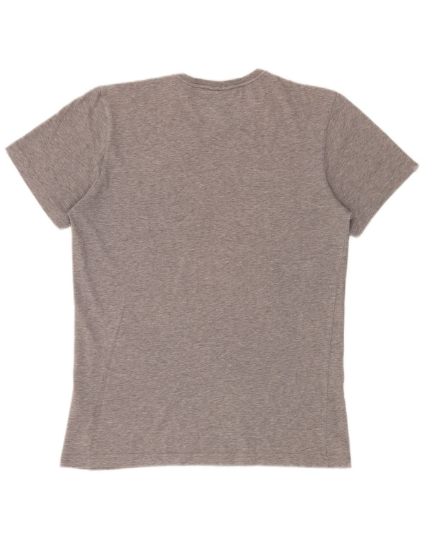 T-shirt grafica da uomo ADIDAS Top in cotone mélange grigio medio