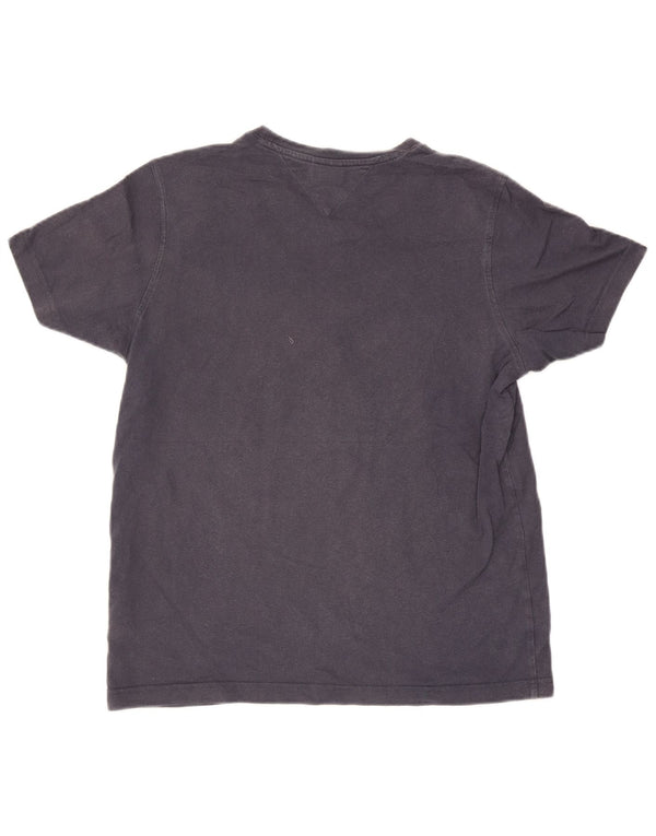 T-shirt grafica da uomo Tommy Hilfiger Top Large in cotone blu navy