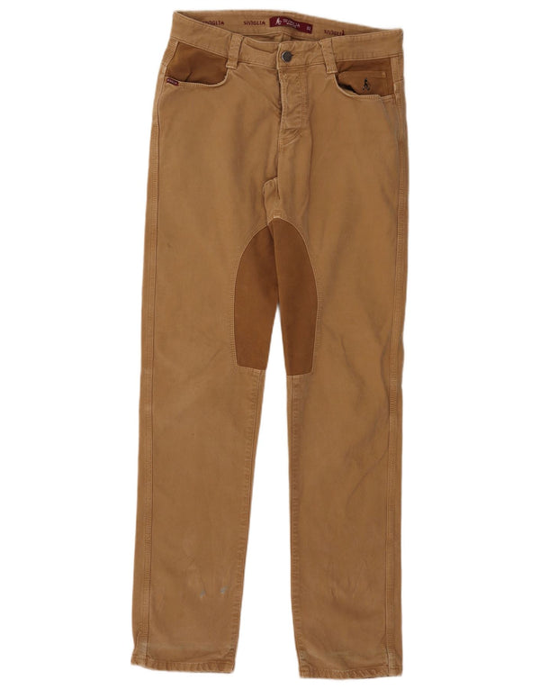 Pantaloni casual dritti da uomo SIVIGLIA W32 L32 Beige Colourblock