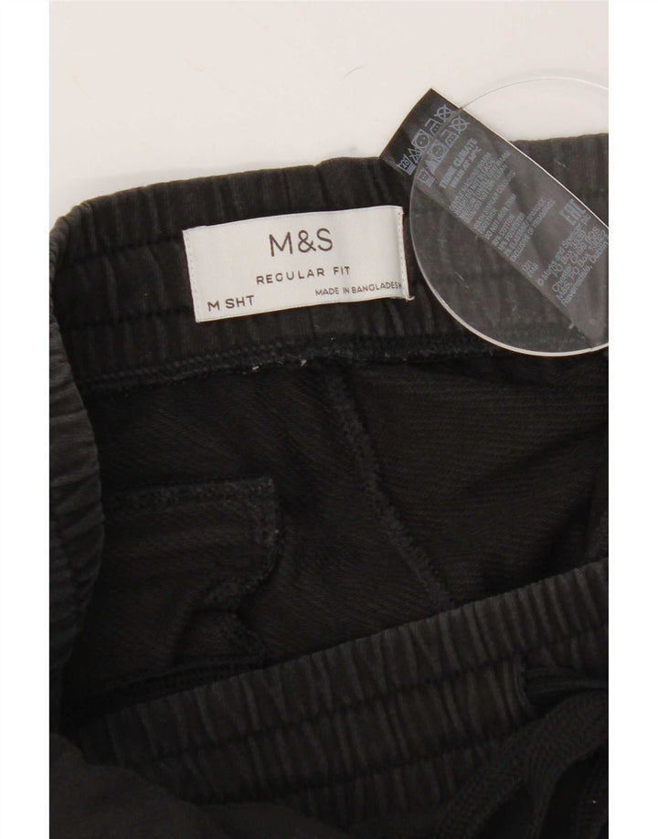 Pantaloni da tuta da uomo Marks & Spencer vestibilità regolare UK 14 medio nero