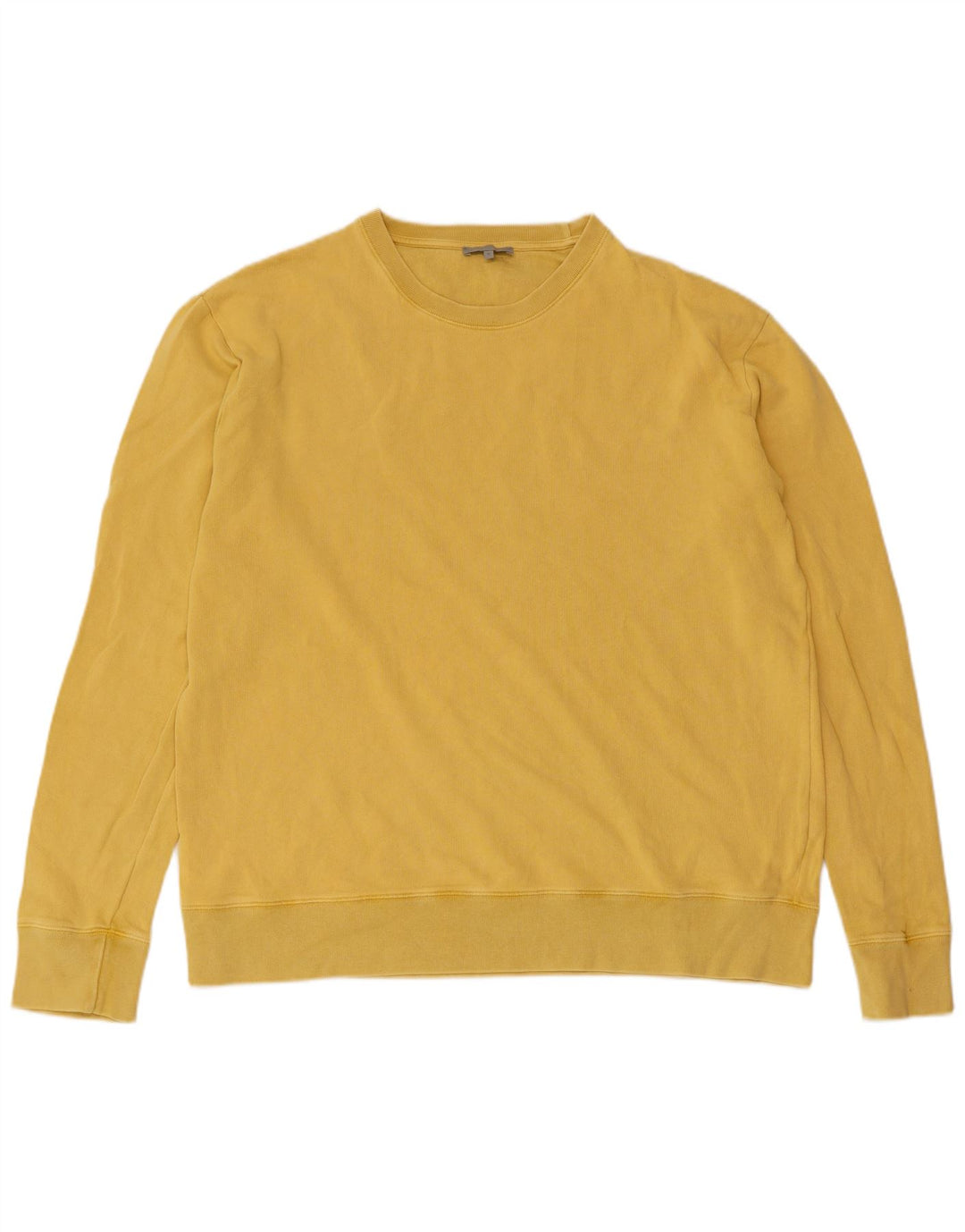 COS Felpa da uomo Maglione in cotone giallo medio