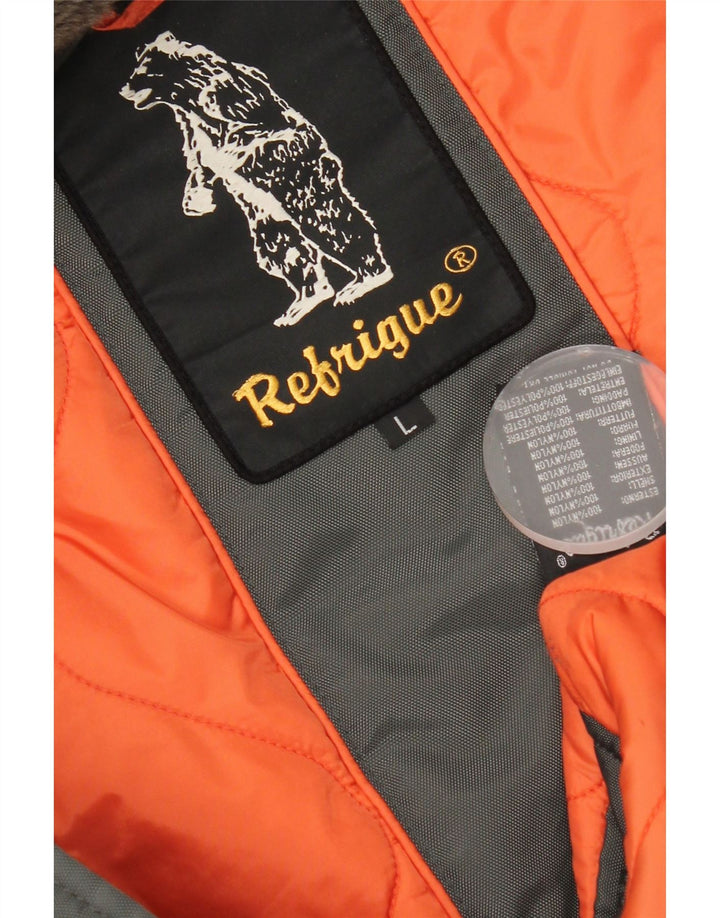 Giacca Parka con cappuccio da uomo Refrigue UK 40 Large in nylon grigio
