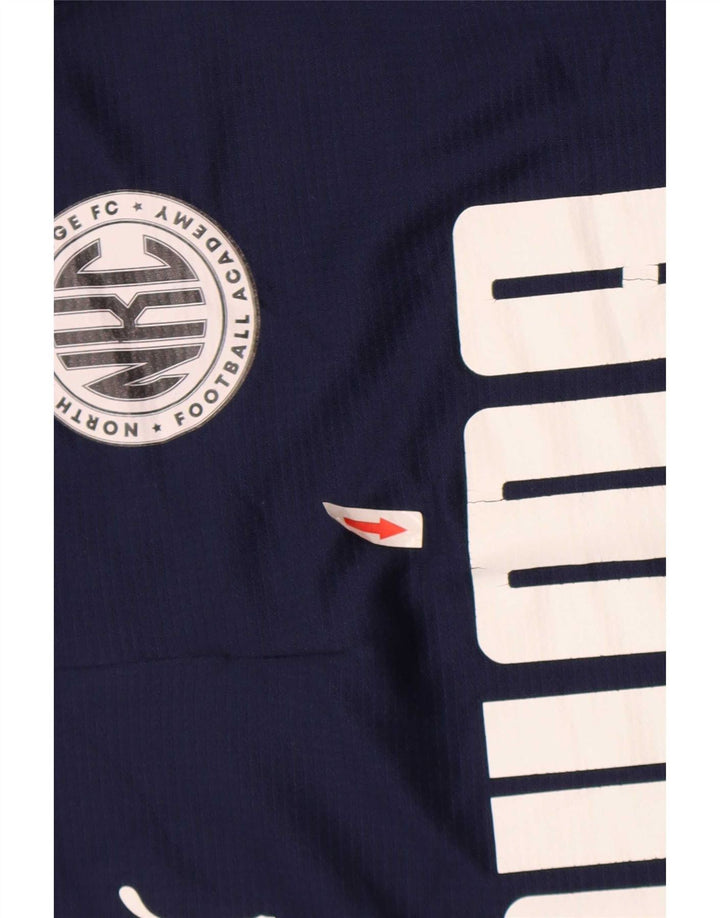 Puma - Tuta da uomo con grafica pullover grafica, piccola, color block blu navy
