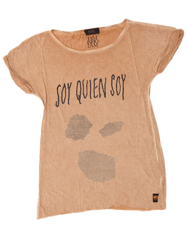 T-shirt grafica da donna Diesel Top UK 14 Beige medio