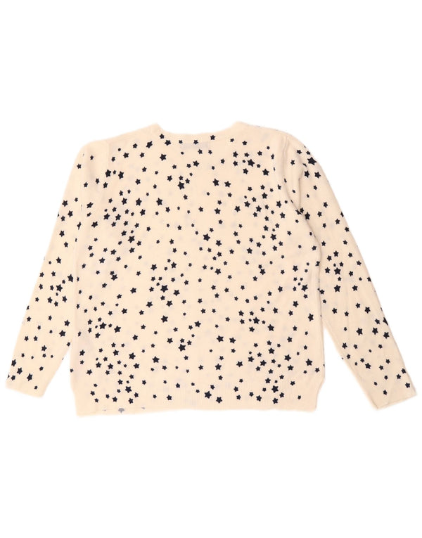 Maglione maglione con scollo a barca da donna Marks & Spencer UK 14 grande bianco