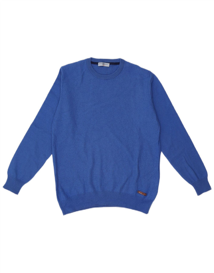 Maglione maglione girocollo da uomo Harmont & Blaine XL lana blu