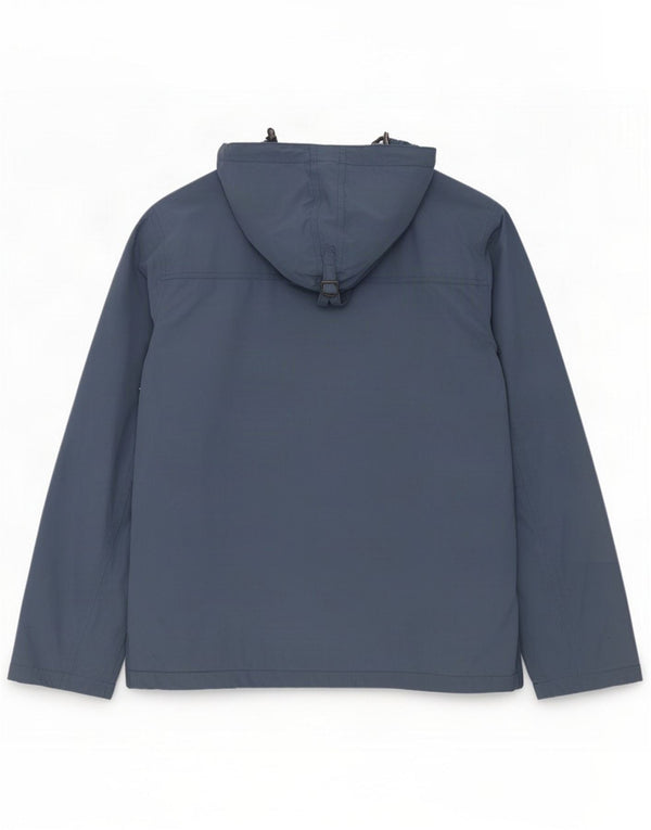 Giacca anorak con cappuccio con grafica geografica da uomo Napapijri UK 44 2XL Blu