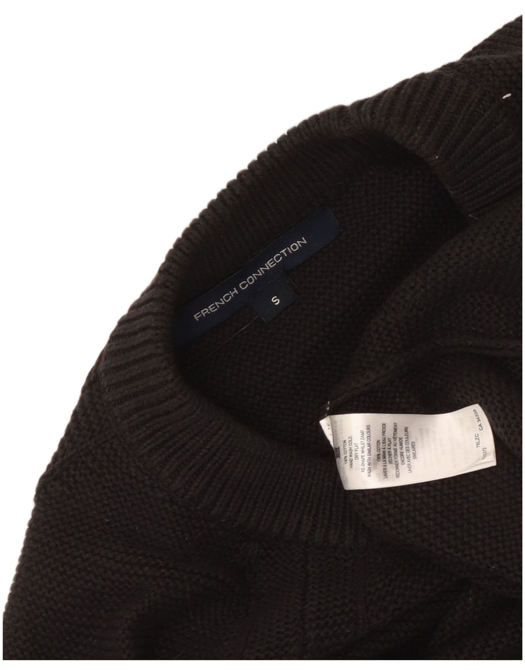 Maglione maglione con scollo a barca da donna French Connection UK 10 piccolo nero