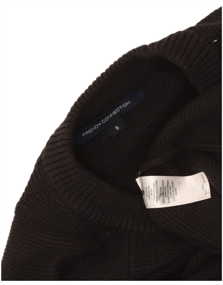Maglione maglione con scollo a barca da donna French Connection UK 10 piccolo nero