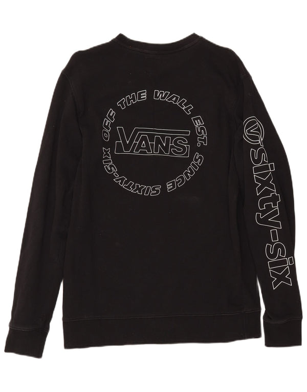 Felpa grafica da uomo VANS maglione medio cotone nero