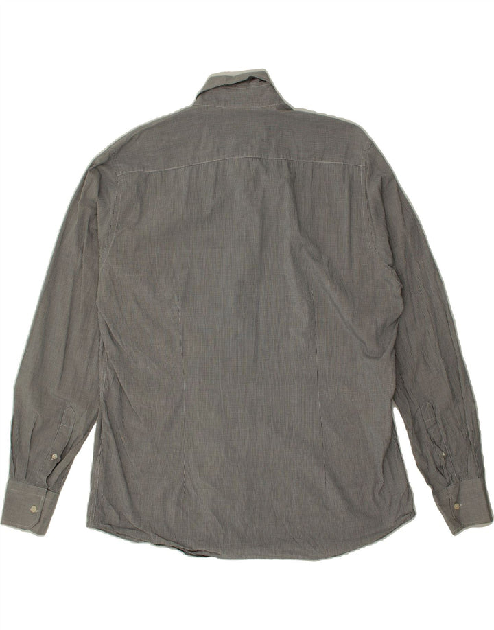 DACK'S Mens Slim Shirt 2XL Grey Check Cotton Vintage Dack's and Second-Hand Dack's from Messina Hembry 