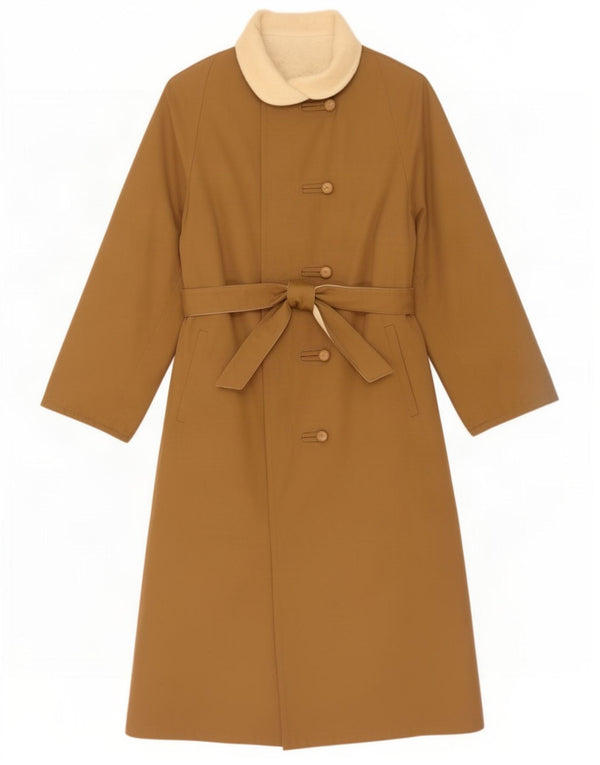 Soprabito reversibile da donna vintage IT 42 in cotone beige medio