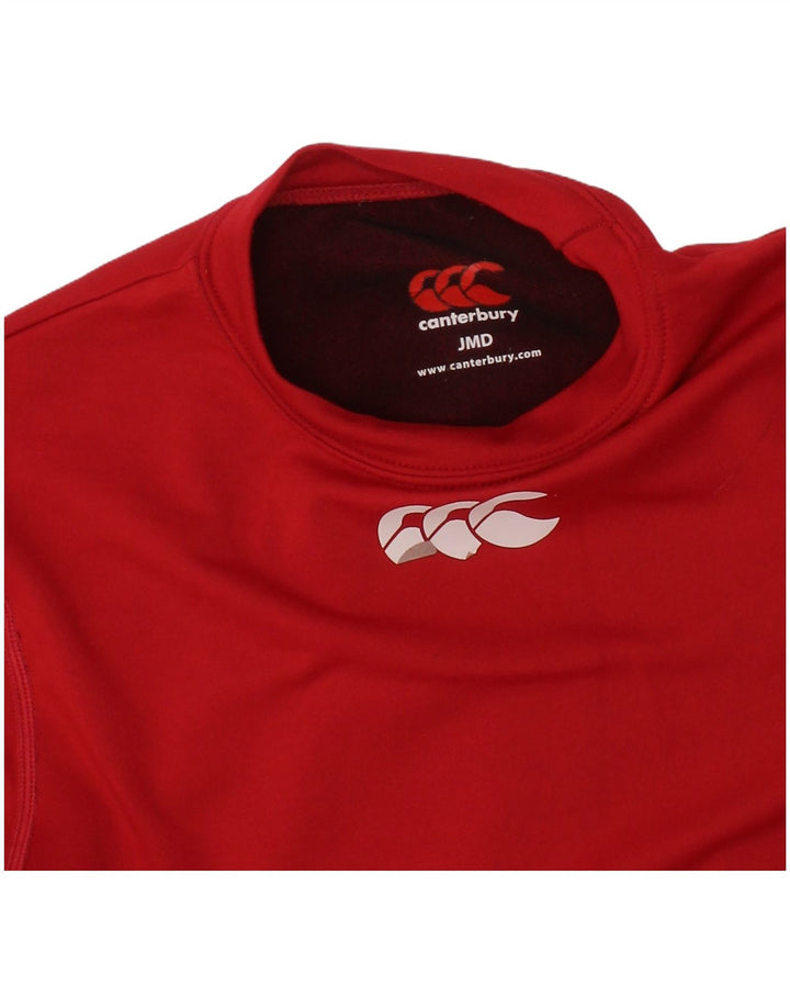 Top grafico da ragazzo Canterbury a maniche lunghe 7-8 anni Rosso medio