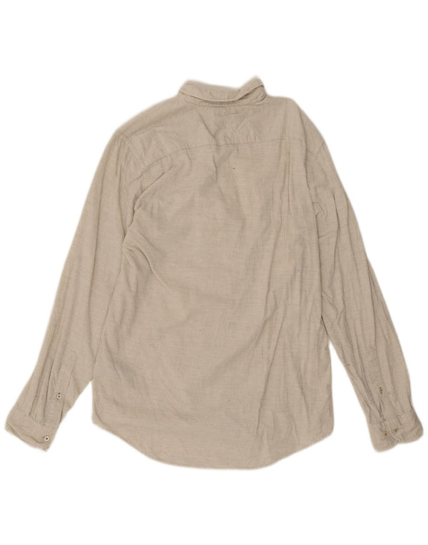 Camicia da uomo vestibilità regolare in velluto a coste Tommy Hilfiger grande cotone beige