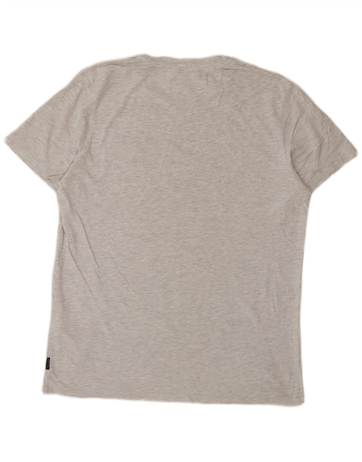 Jack & Jones T-shirt da uomo Top grande in cotone chiazzato grigio