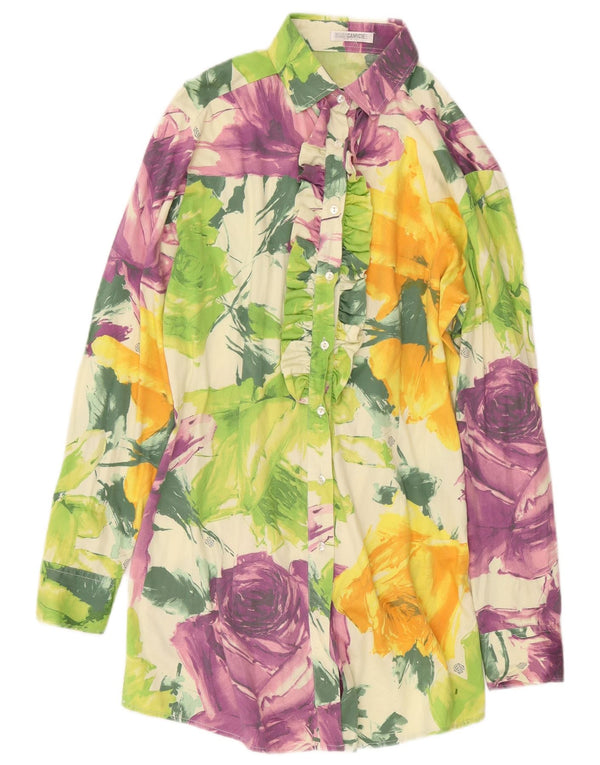 Abito camicia da donna Naracamicie UK 16 Grande floreale multicolore
