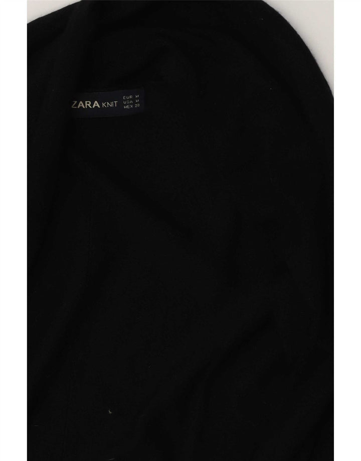 Maglione cardigan aperto da donna Zara UK 12 medio nero