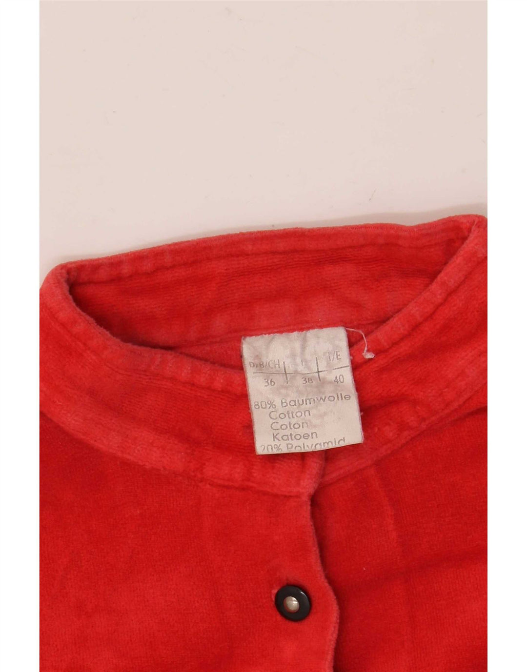 Felpa vintage da donna vestibilità ampia maglione EU 38 blocco colore rosso medio