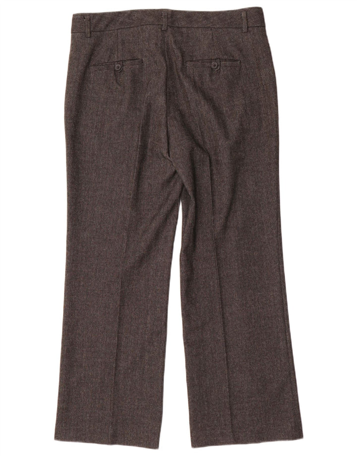 Pantaloni da abito dritti da donna Zara EU 40 medi W30 L27 grigio a spina di pesce