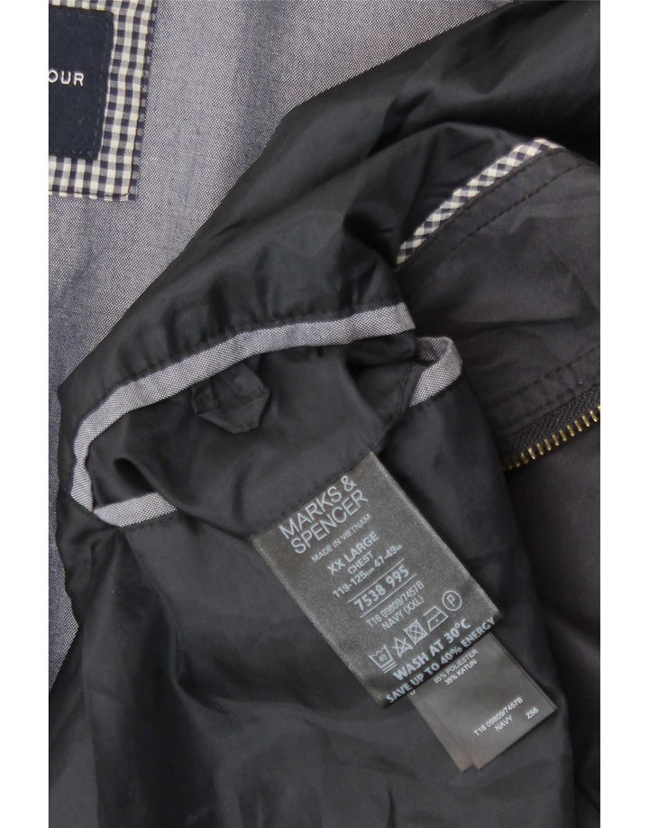 Giubbotto bomber da uomo Marks & Spencer blu Harbour 2XL poliestere blu scuro