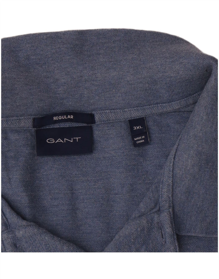 Polo Gant da uomo Regular 3XL in cotone blu