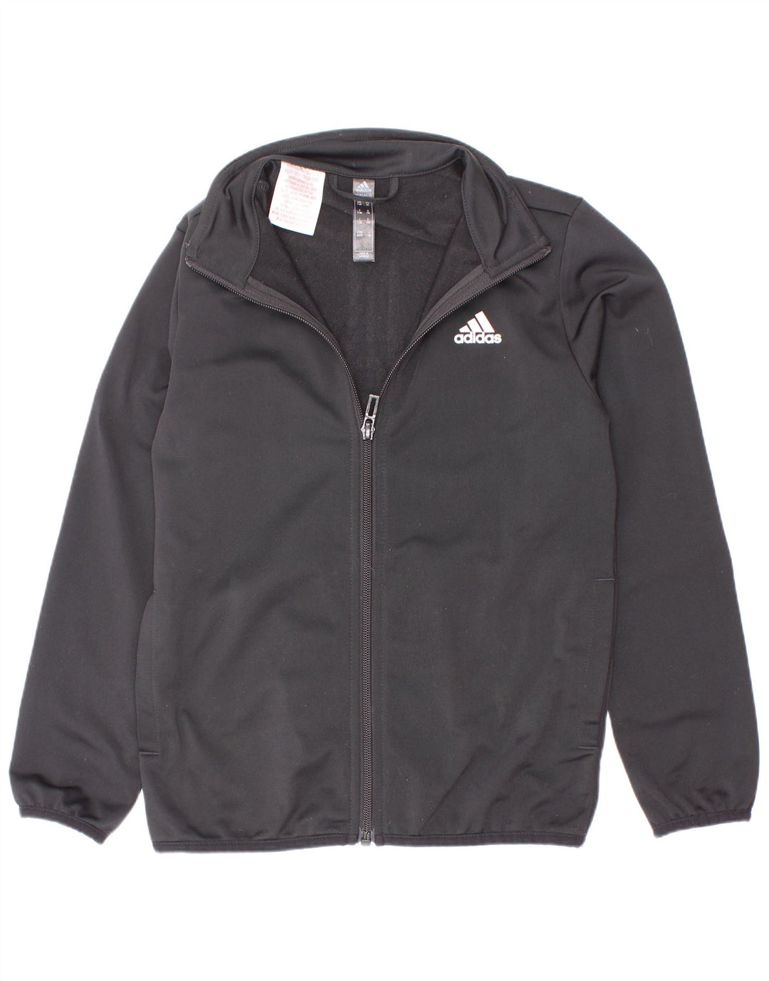 Giacca da ginnastica grafica da ragazzo Adidas 7-8 anni in poliestere nero
